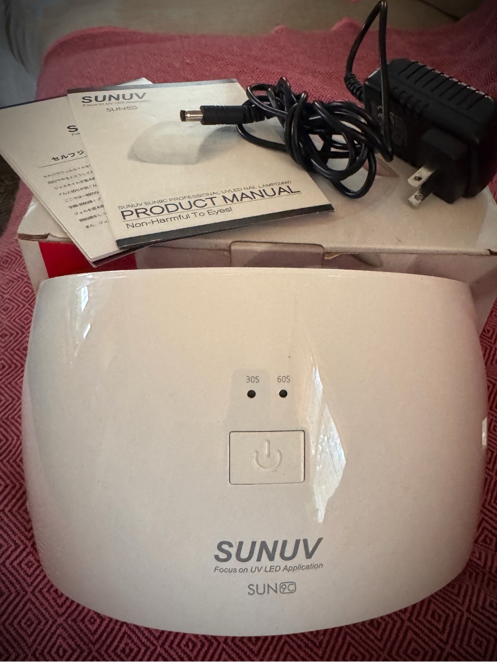 White UV LED Nail Lamp with 30s/60s Timers.